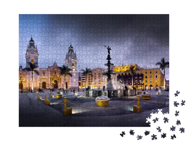 Puzzle de 1000 pièces « Plaza de armas de Lima, capitale du Pérou »