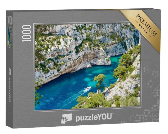 Puzzle de 1000 pièces « Calanque "d'En-Vau" dans le Parc national des Calanques, près de Marseille en Provence »