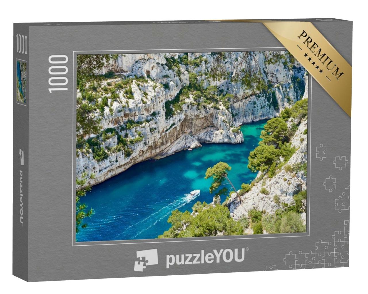 Puzzle de 1000 pièces « Calanque "d'En-Vau" dans le Parc national des Calanques, près de Marseille en Provence »