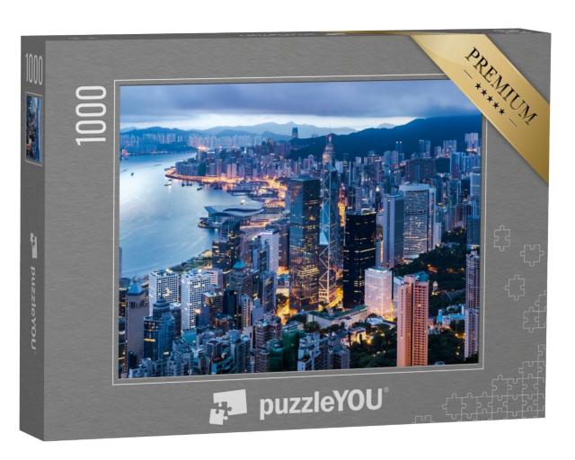 Puzzle de 1000 pièces « Hong Kong au crépuscule »