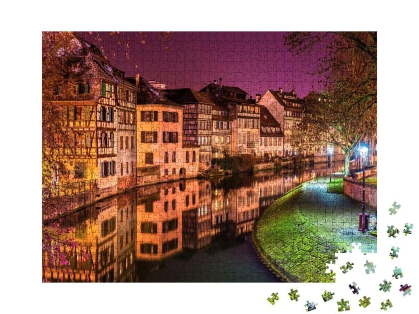 Puzzle de 1000 pièces « La rivière Ill dans le quartier de la Petite France à Strasbourg »