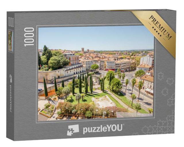 Puzzle de 1000 pièces « Vieille ville de Montpellier par temps ensoleillé dans la région Occitanie »