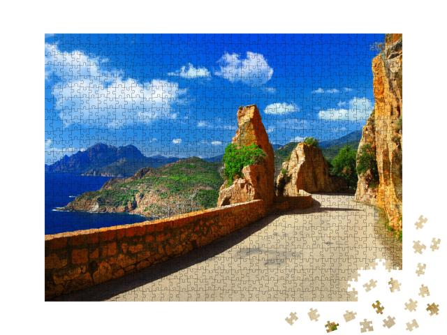 Puzzle de 1000 pièces « routes pittoresques en Corse »