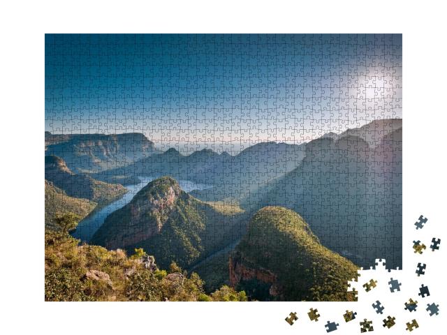 Puzzle de 1000 pièces « Soleil matinal au-dessus du Blyde River Canyon, Afrique du Sud »