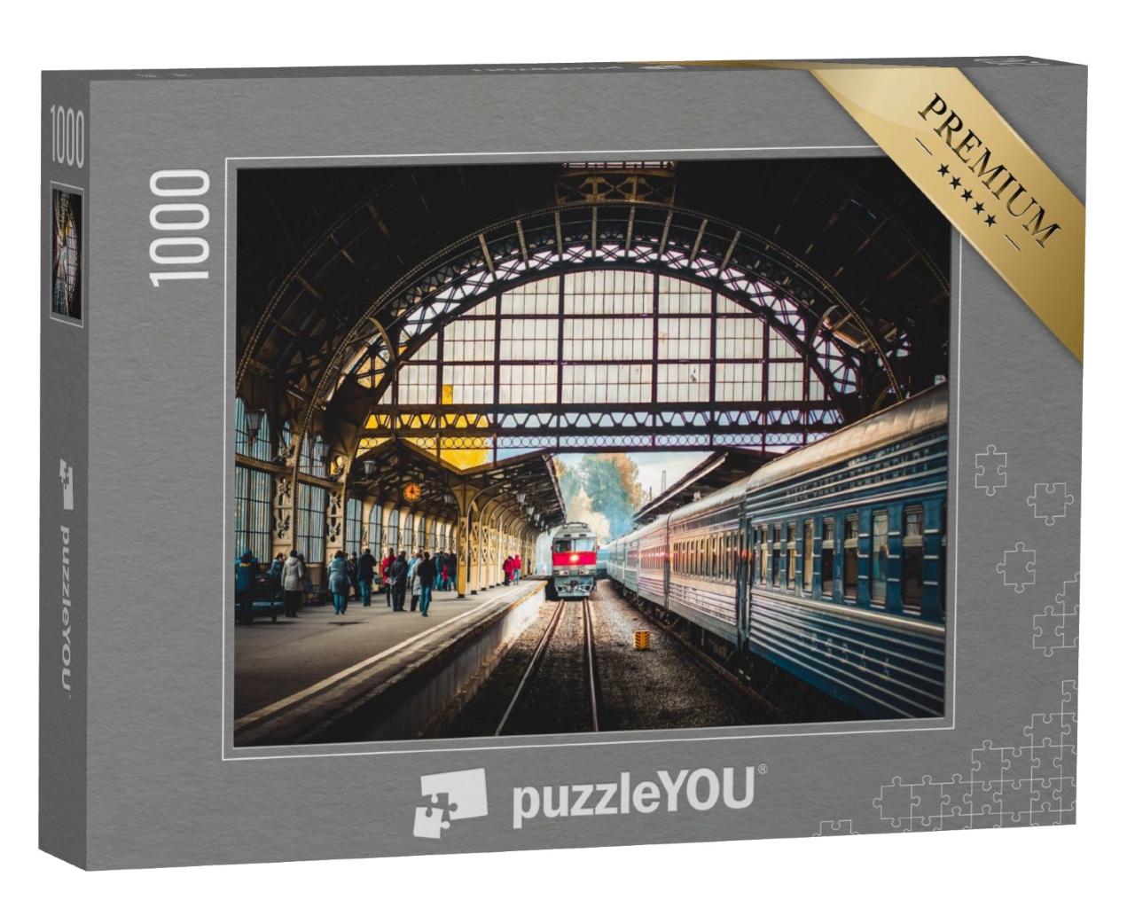Puzzle de 1000 pièces « Entrée du train en gare »