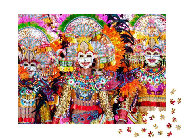 Puzzle de 1000 pièces « Masques colorés au festival Masskara, Bacolod City, Philippines »