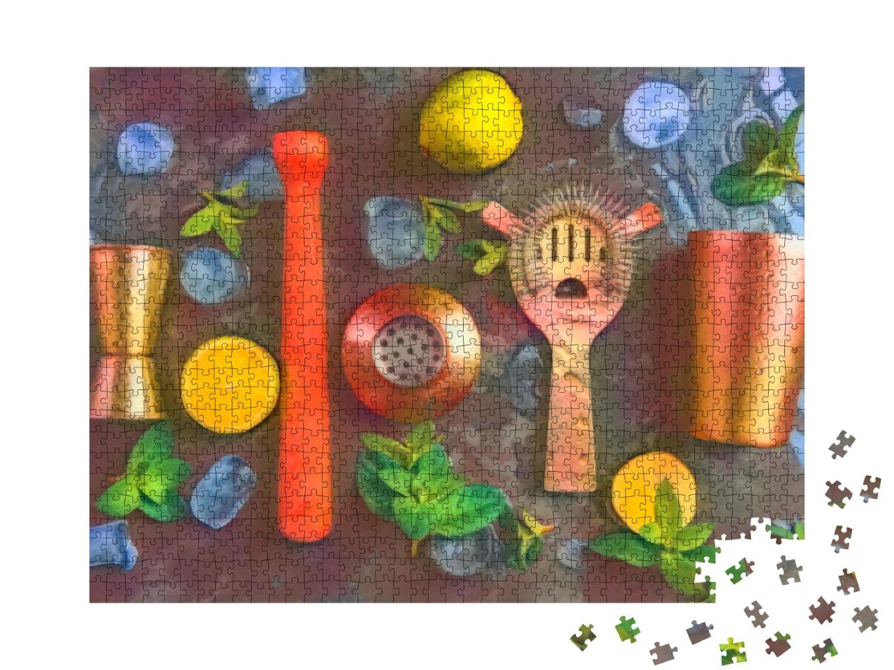 Puzzle de 1000 pièces « dans le style artistique de Franz Marc - Cocktails - Collection de puzzles Artistes & Tableaux »