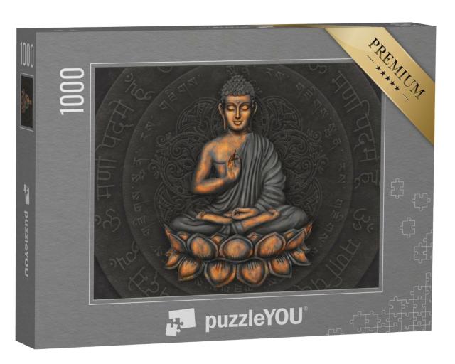 Puzzle Bouddha 1000 pièces - Bouddha dans un temple thaïlandais