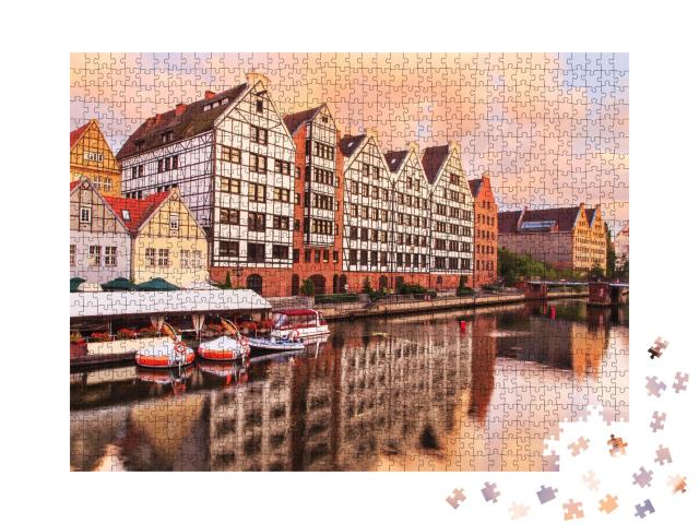 Puzzle de 1000 pièces « Vieille ville pittoresque de Gdansk, Pologne »