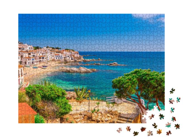 Puzzle de 1000 pièces « Calella de Palafrugell, un village de pêcheurs sur la côte espagnole »