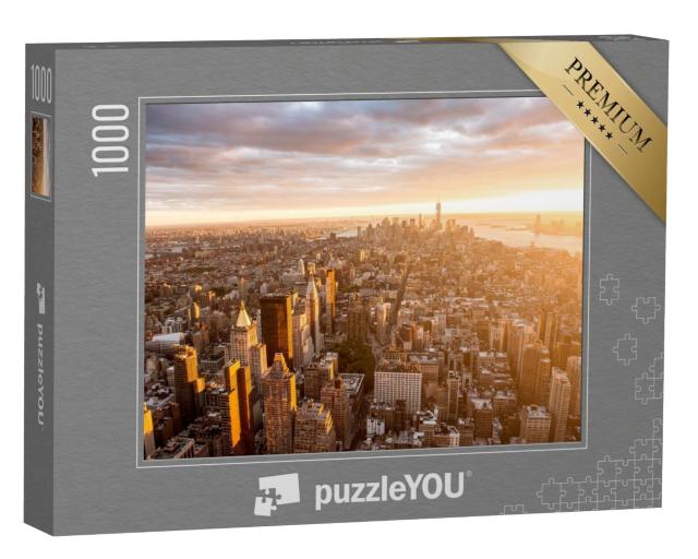 Puzzle de 1000 pièces « Magnifique coucher de soleil sur Manhattan »