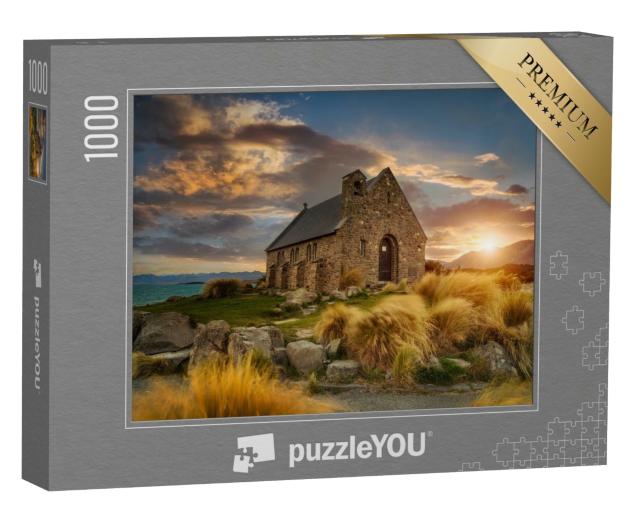 Puzzle de 1000 pièces « Spectacle naturel à l'église du bon berger, Nouvelle-Zélande »