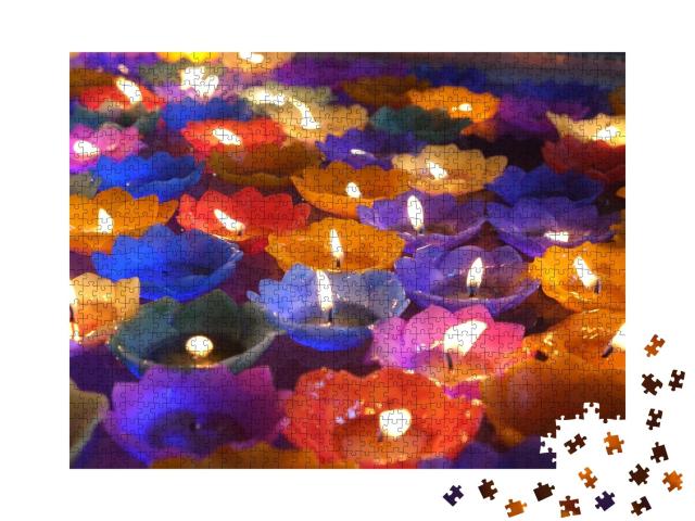 Puzzle de 1000 pièces « Bougie colorée »