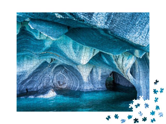 Puzzle de 1000 pièces « Cuevas de Marmol - Grottes de marbre »