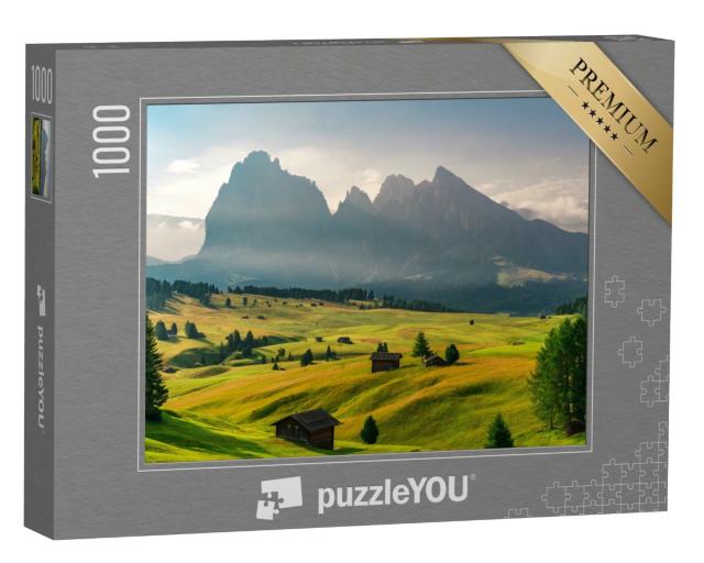 Puzzle de 1000 pièces « Lever de soleil en été dans les Dolomites, Italie »
