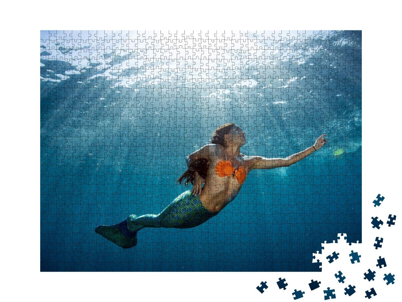 Puzzle de 1000 pièces « Sirène sous l'eau »
