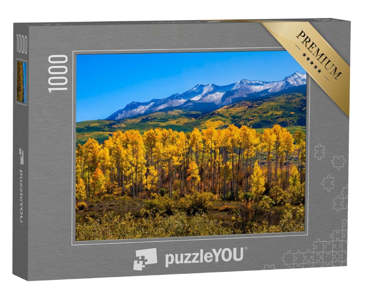 Puzzle de 1000 pièces « Colorado avec des trembles en automne »