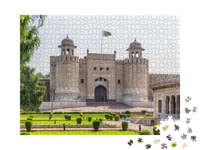 Puzzle de 1000 pièces « Panorama du majestueux fort de Lahore, Pakistan »