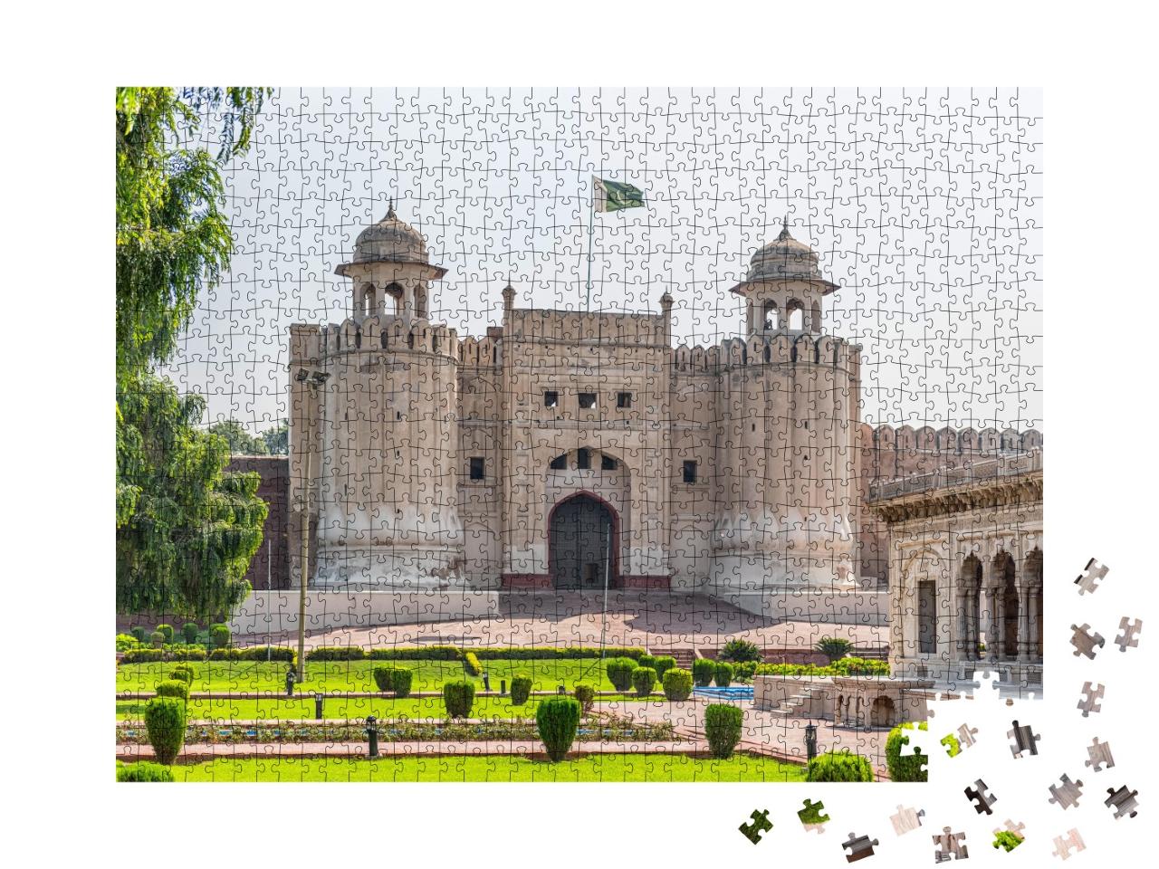Puzzle de 1000 pièces « Panorama du majestueux fort de Lahore, Pakistan »