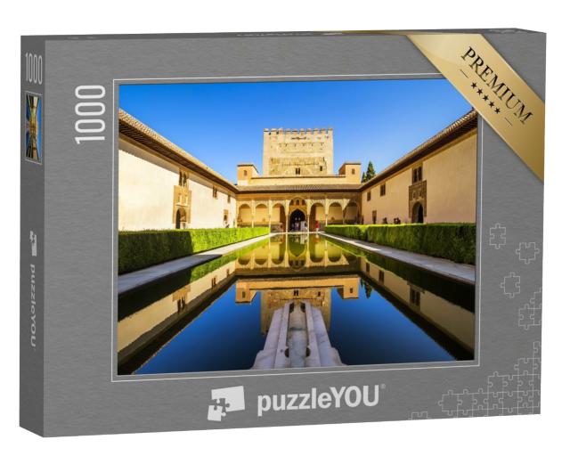 Puzzle de 1000 pièces « Patio des myrtes de l'Alhambra, Grenade, Espagne »