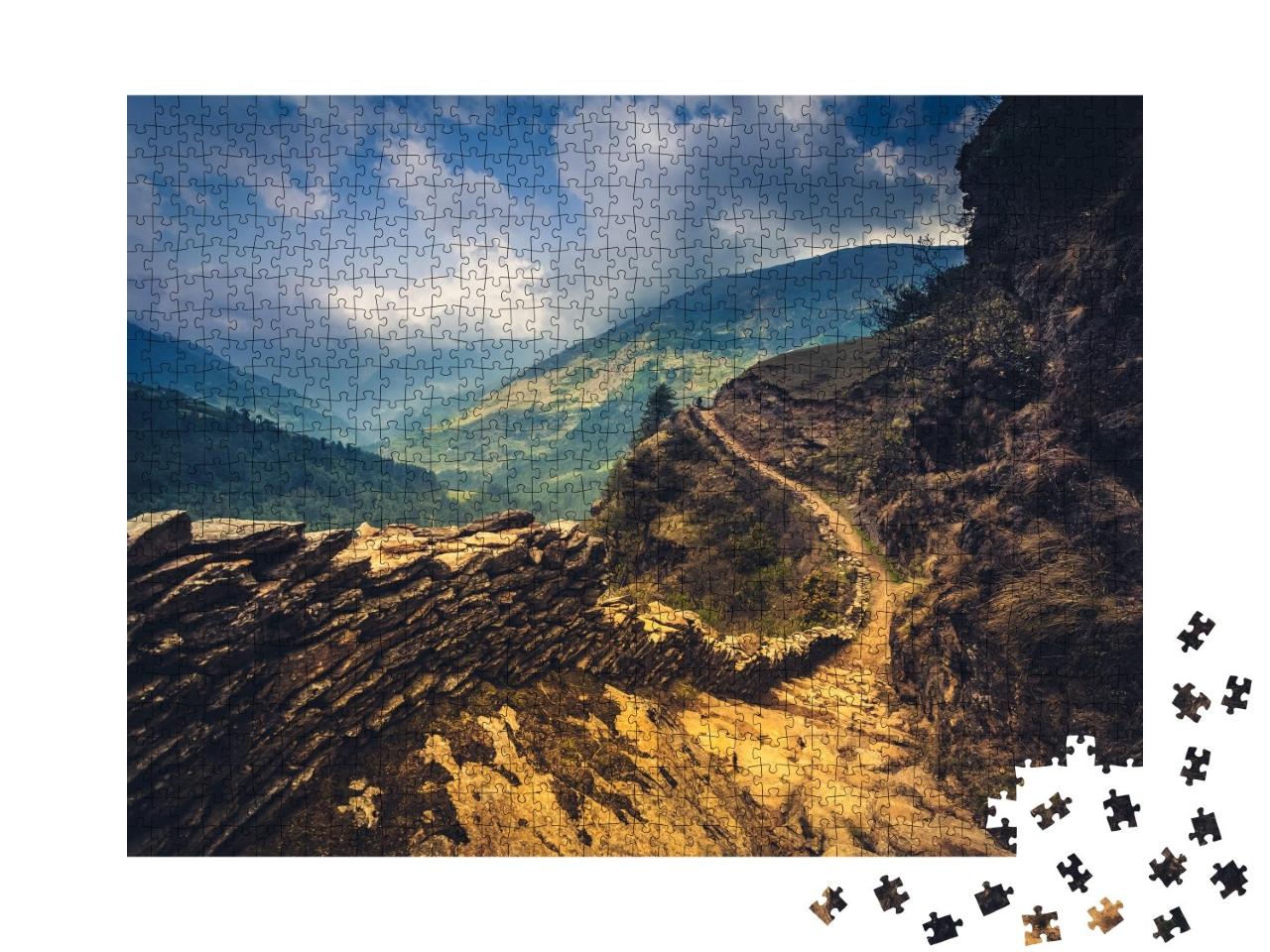 Puzzle de 1000 pièces « Sentier de montagne dans l'Himalaya, Népal »