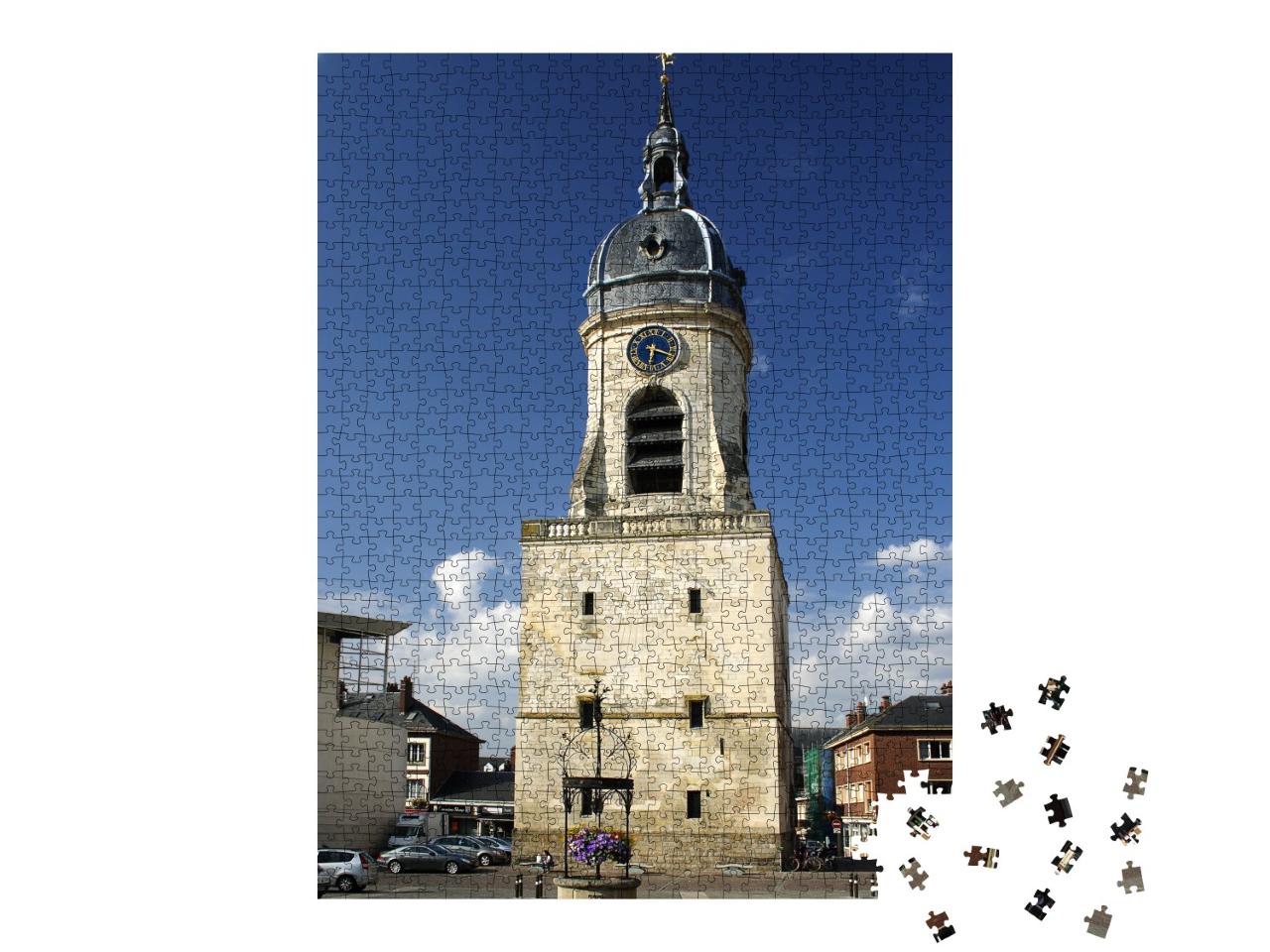 Puzzle de 1000 pièces « Beffroi d'Amiens, France, UNESCO - Clochers en Belgique et en France »