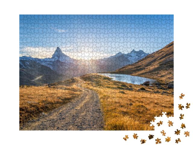 Puzzle de 1000 pièces « Lac de Stella et Cervin dans les Alpes suisses »