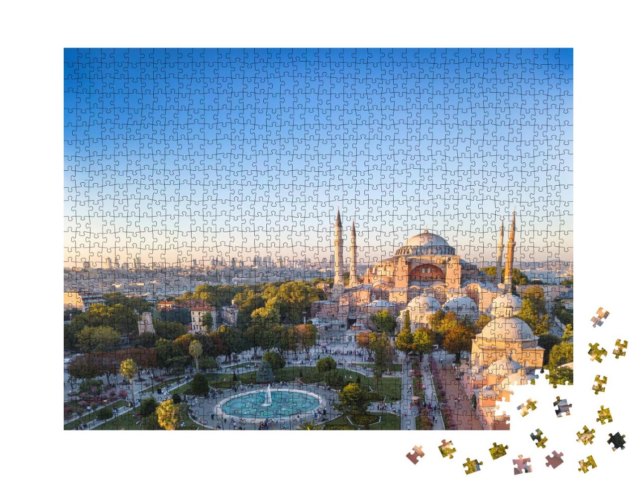 Puzzle de 1000 pièces « Sainte-Sophie avec une vue magnifique sur le Bosphore »