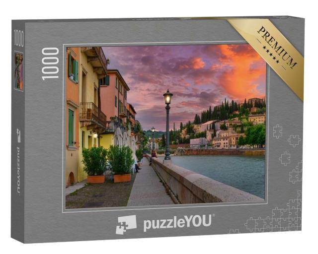 Puzzle de 1000 pièces « Rivière Adige à Vérone, Italie »