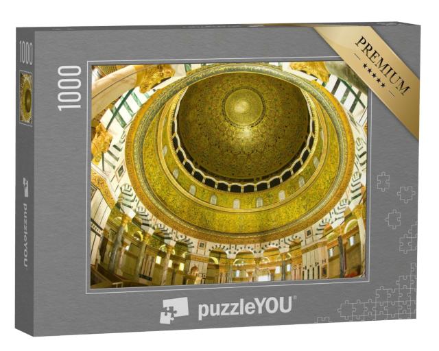 Puzzle de 1000 pièces « Vue intérieure de la coupole du Dôme du Rocher, Jérusalem »