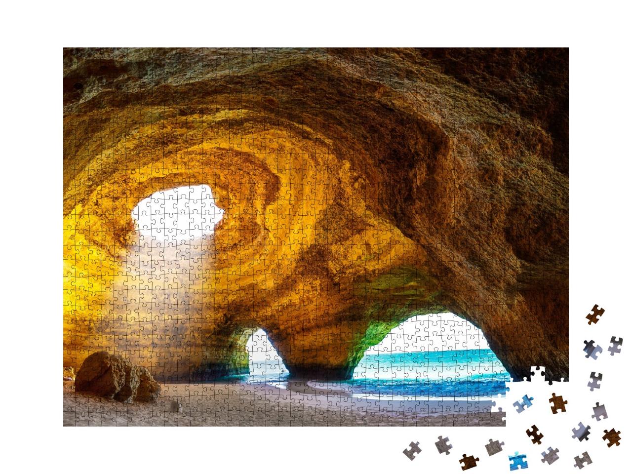 Puzzle de 1000 pièces « Incroyable grotte de Benagil, Algarve, Portugal »