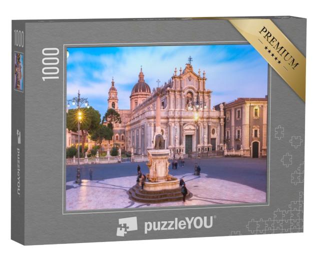 Puzzle de 1000 pièces « Piazza Duomo am Abend, Catania, Sizilien, Italien »