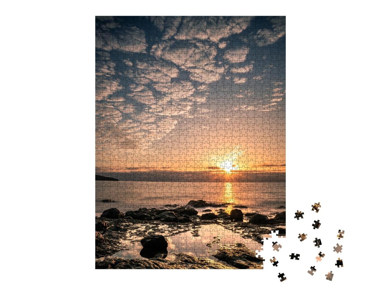 Puzzle de 1000 pièces « Côte de Fuerteventura le soir, îles Canaries »