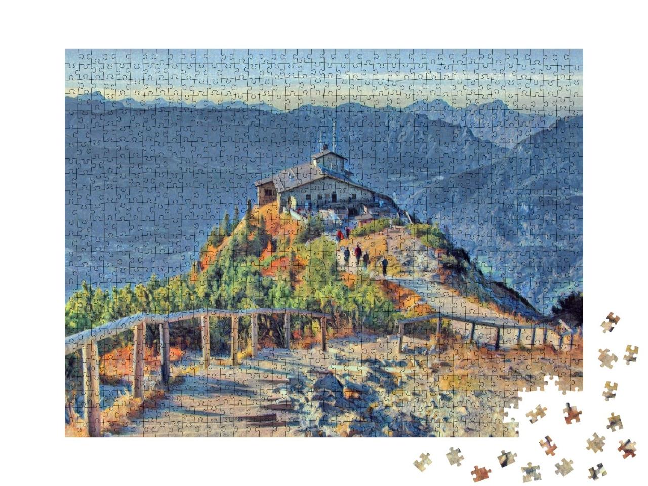 Puzzle de 1000 pièces « dans le style de Paul-Cezanne - Kehlstein Adlerhorst, Berchtesgaden, Bavière »