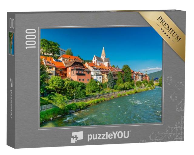 Puzzle de 1000 pièces « La belle ville autrichienne de Murau, Styrie occidentale »