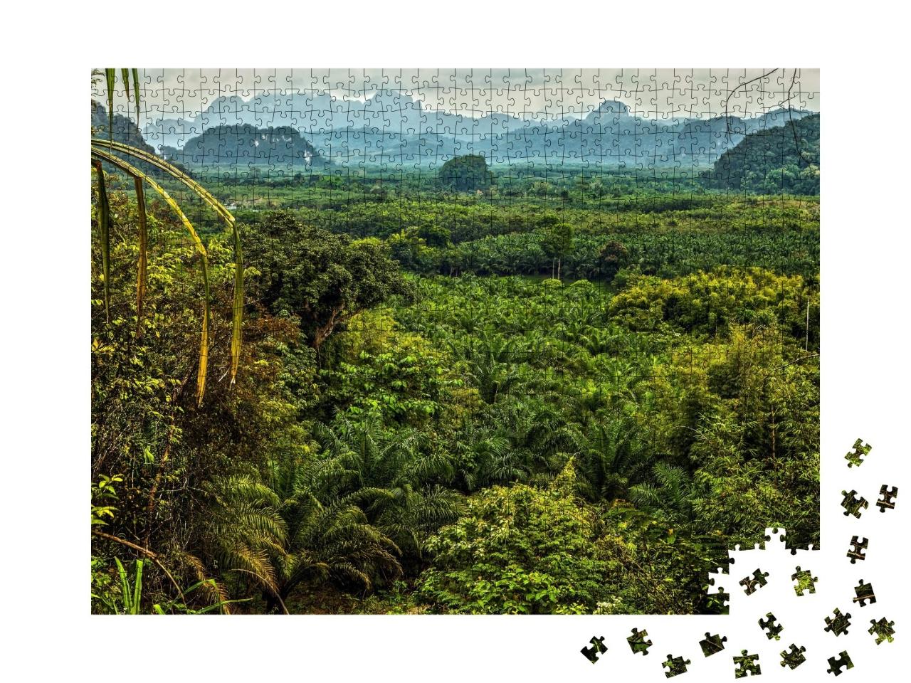 Puzzle de 1000 pièces « Paysage de forêt tropicale en Thaïlande »