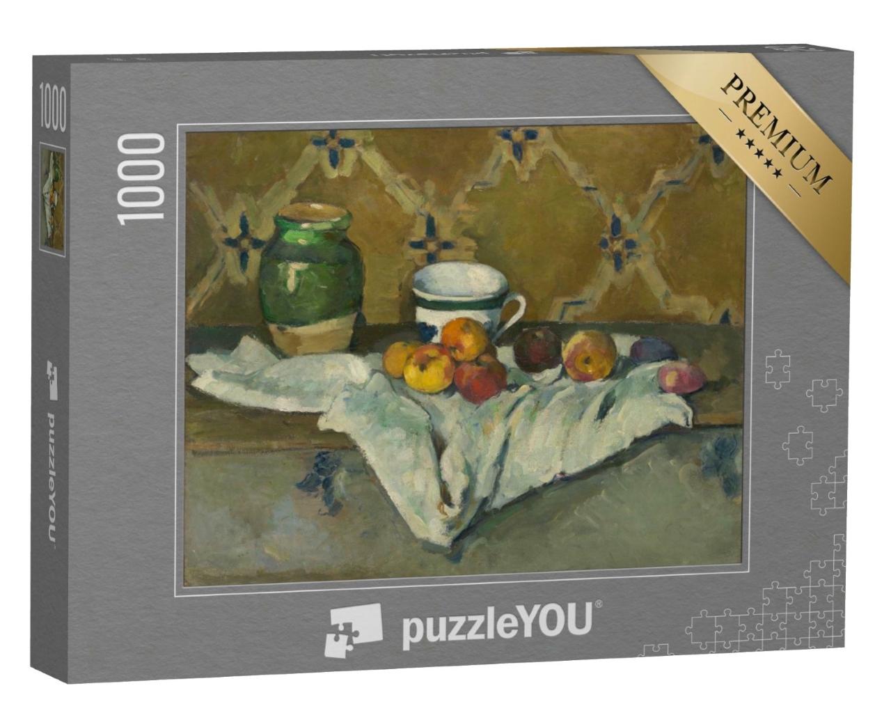 Puzzle de 1000 pièces « Paul Cézanne - Nature morte à la cruche, à la tasse et aux pommes »