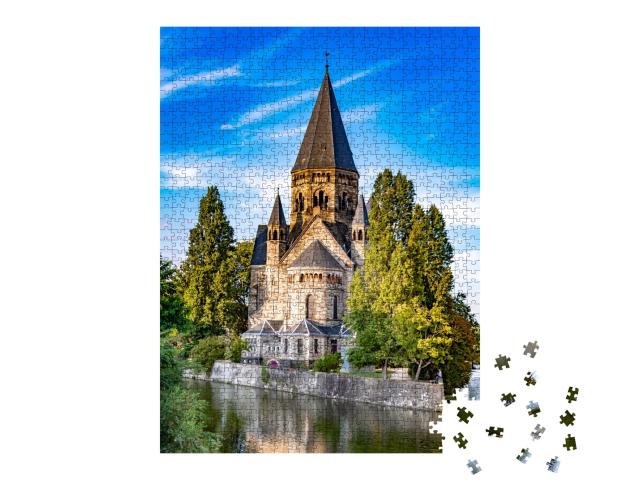 Puzzle de 1000 pièces « L'architecture ancienne de la ville de Metz sur la Moselle, France »