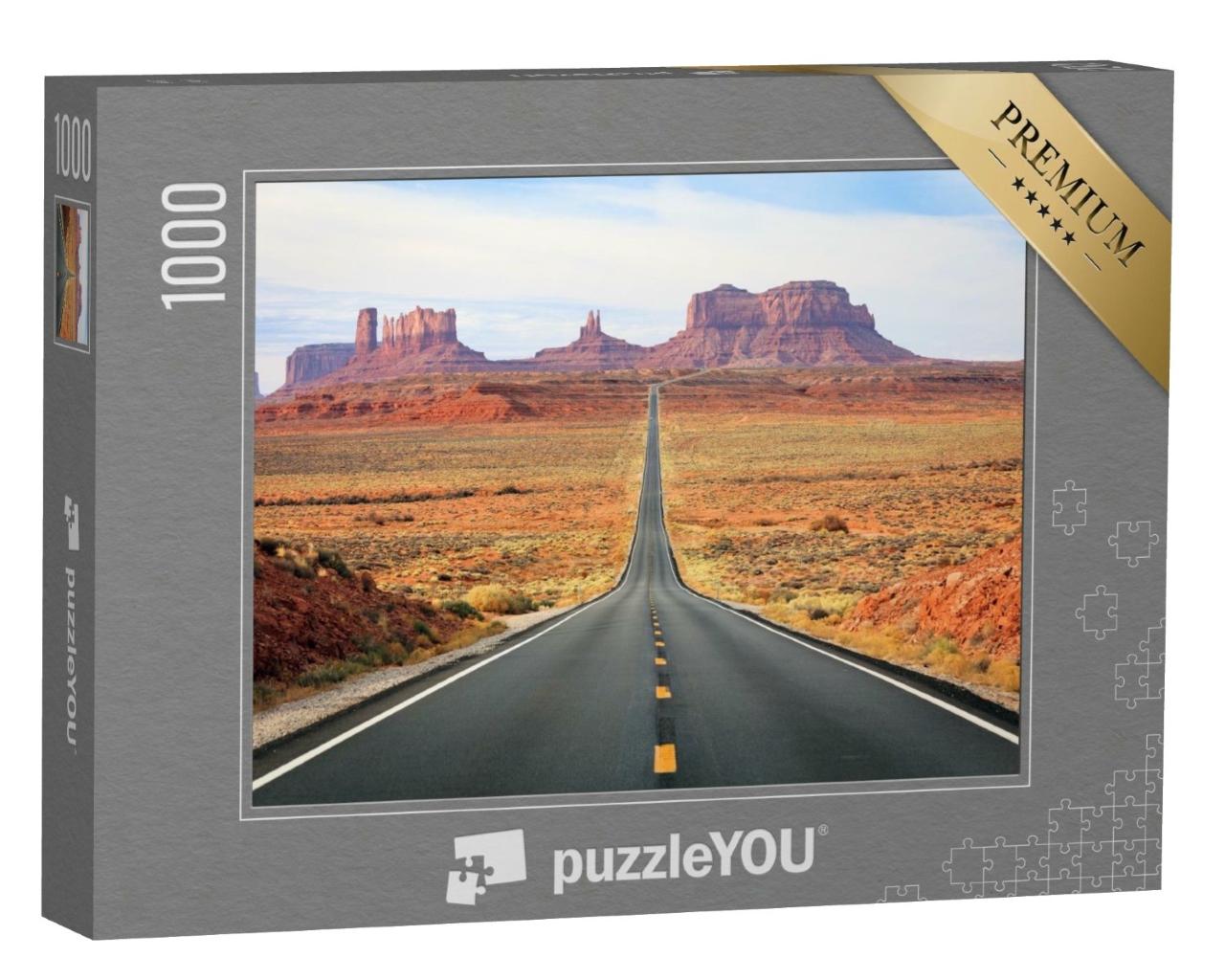 Puzzle de 1000 pièces « Jeu de lumière du soleil à Monument Valley, Arizona, USA »