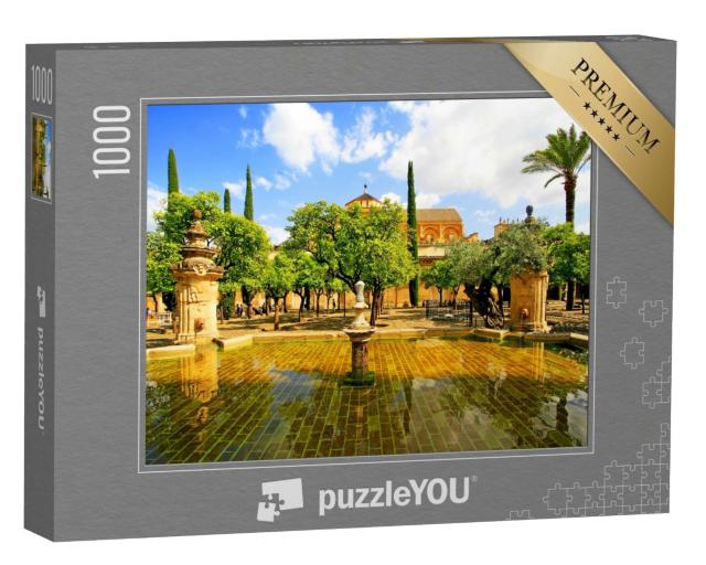 Puzzle de 1000 pièces « Fontaine dans le patio de la cathédrale de la Mezquita à Cordoue, Andalousie »