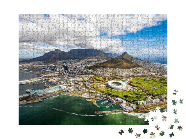 Puzzle de 1000 pièces « Le Cap et les 12 apôtres vus d'en haut, Afrique du Sud »