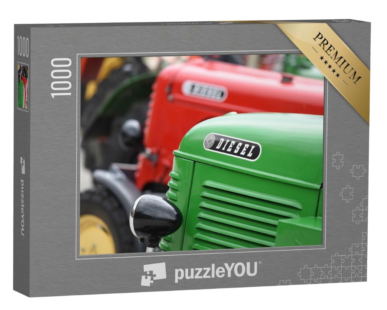 Puzzle de 1000 pièces « Rencontre de tracteurs anciens à Sankt Konrad, Autriche »