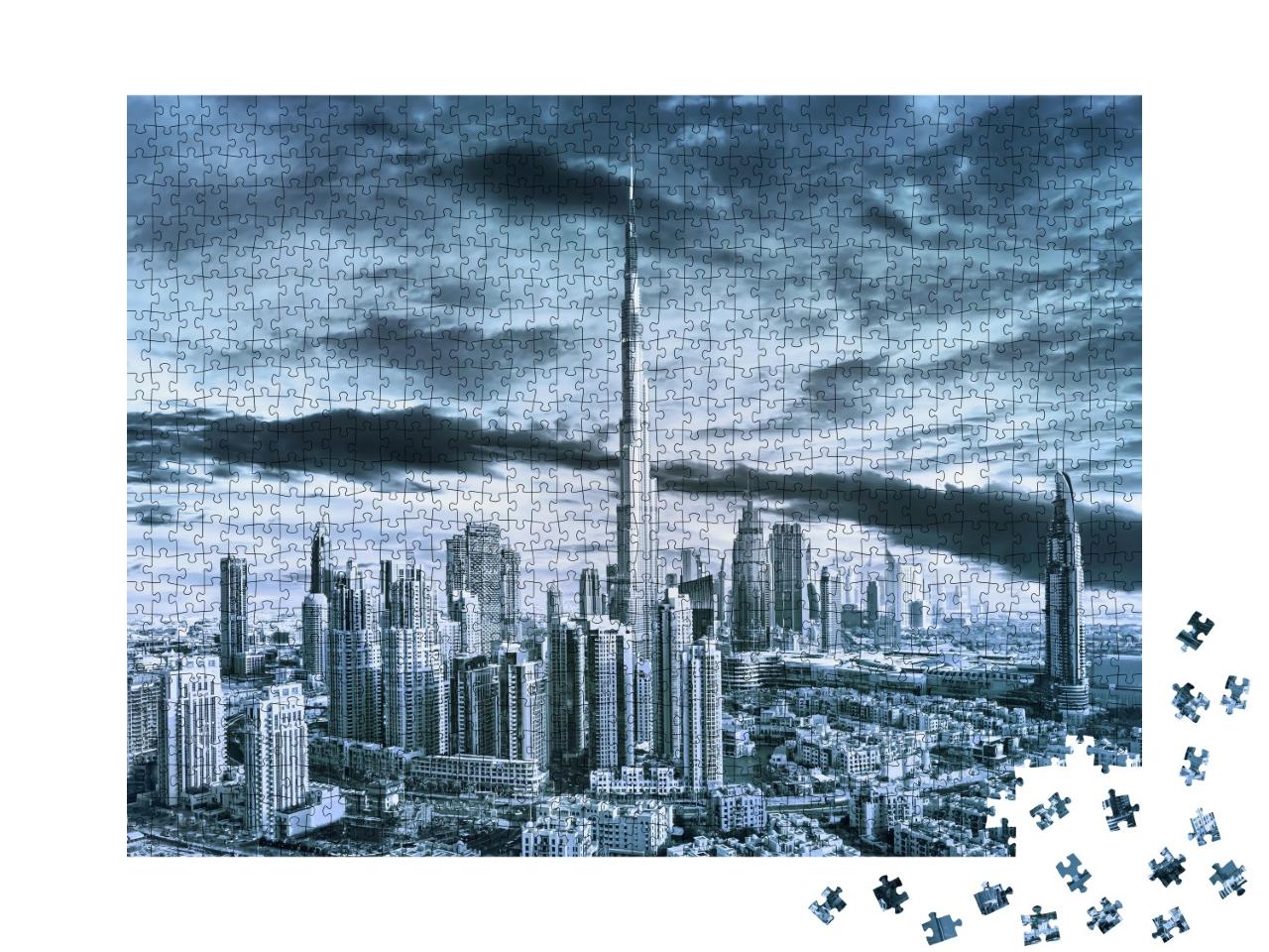Puzzle de 1000 pièces « Dubai Downtown gratte-ciel, Émirats arabes unis »