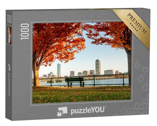 Puzzle de 1000 pièces « Ambiance automnale : Skyline de Boston »