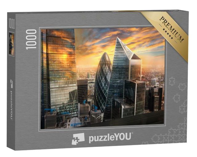 Puzzle de 1000 pièces « Londres avec skyline et vue sur le quartier des banques »