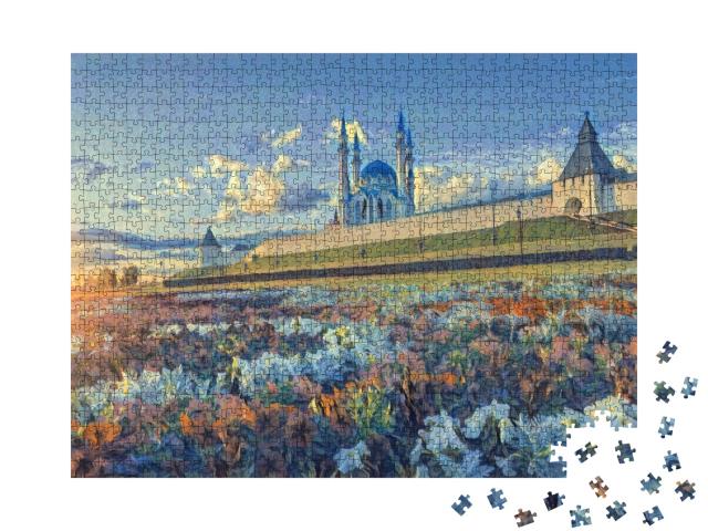 Puzzle de 1000 pièces « dans le style de Paul-Cezanne - Fleurs au Kremlin de Kazan - Collection de puzzles Artistes & Peintures »