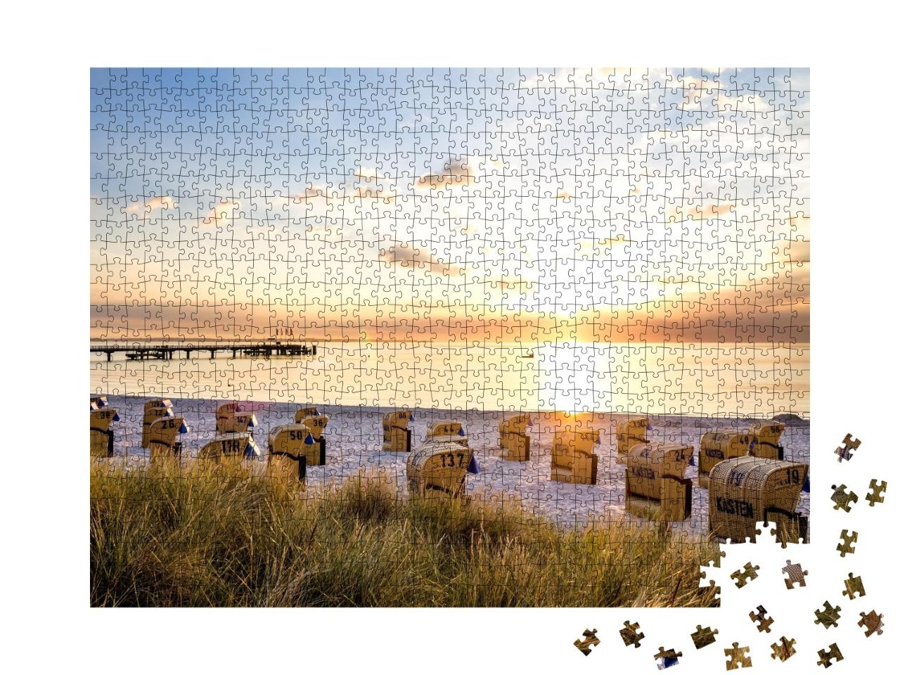 Puzzle de 1000 pièces « Plage de Scharbeutz, mer Baltique, Allemagne »