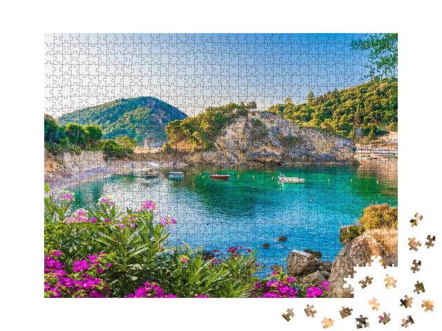 Puzzle de 1000 pièces « Baie de Paleokastritsa sur l'île de Corfou, Grèce »