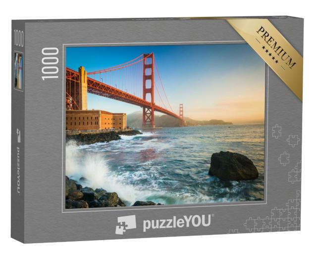 Puzzle de 1000 pièces « Le Golden Gate Bridge au lever du soleil »