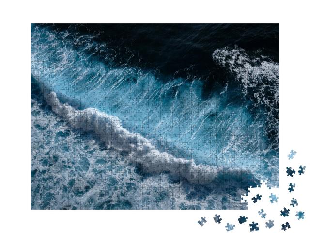 Puzzle de 1000 pièces « Des vagues dans l'eau bleue et claire de l'océan »